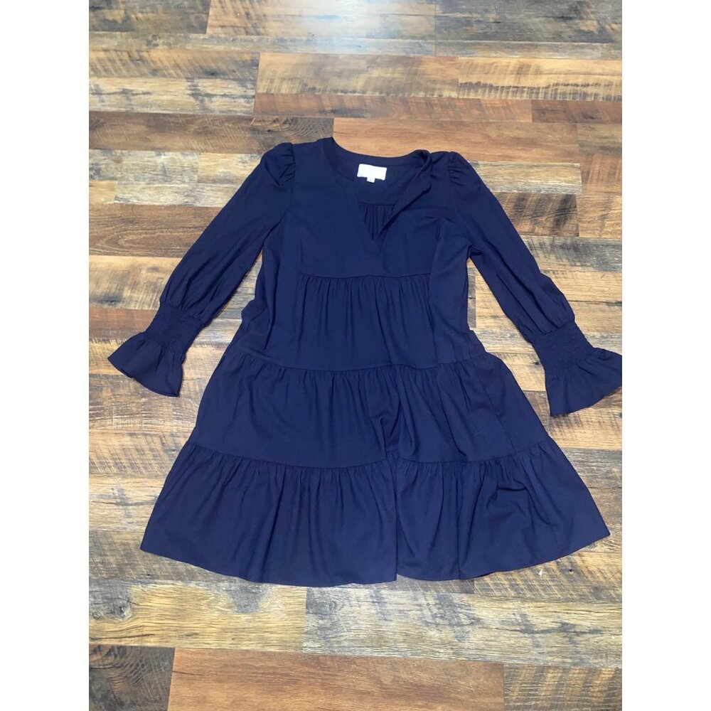 Pomander Place by Tuckernuck Navy Blue Crepe Kenzo Mini Dress